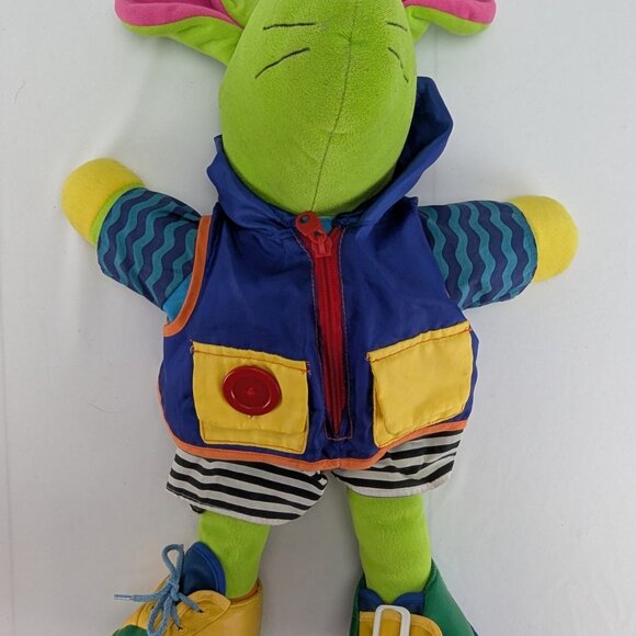 Early Years Squeak E. Mouse Learn to Dress Plush 18" Stuffed Animal Zip Tie - Picture 5 of 9